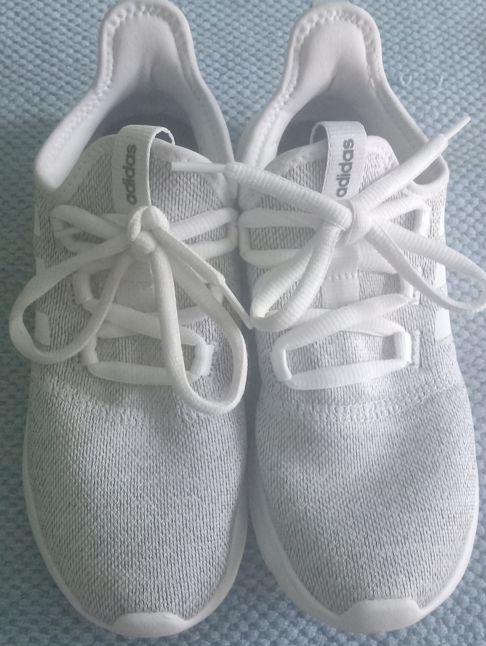 adidas Women's Grey Knit Lace-Up Sneakers